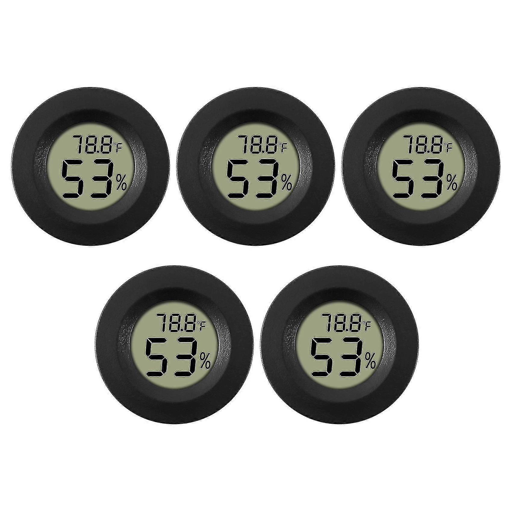 5-pack Hygrometer Digital Lcd Monitor Humidity Meter Gauge