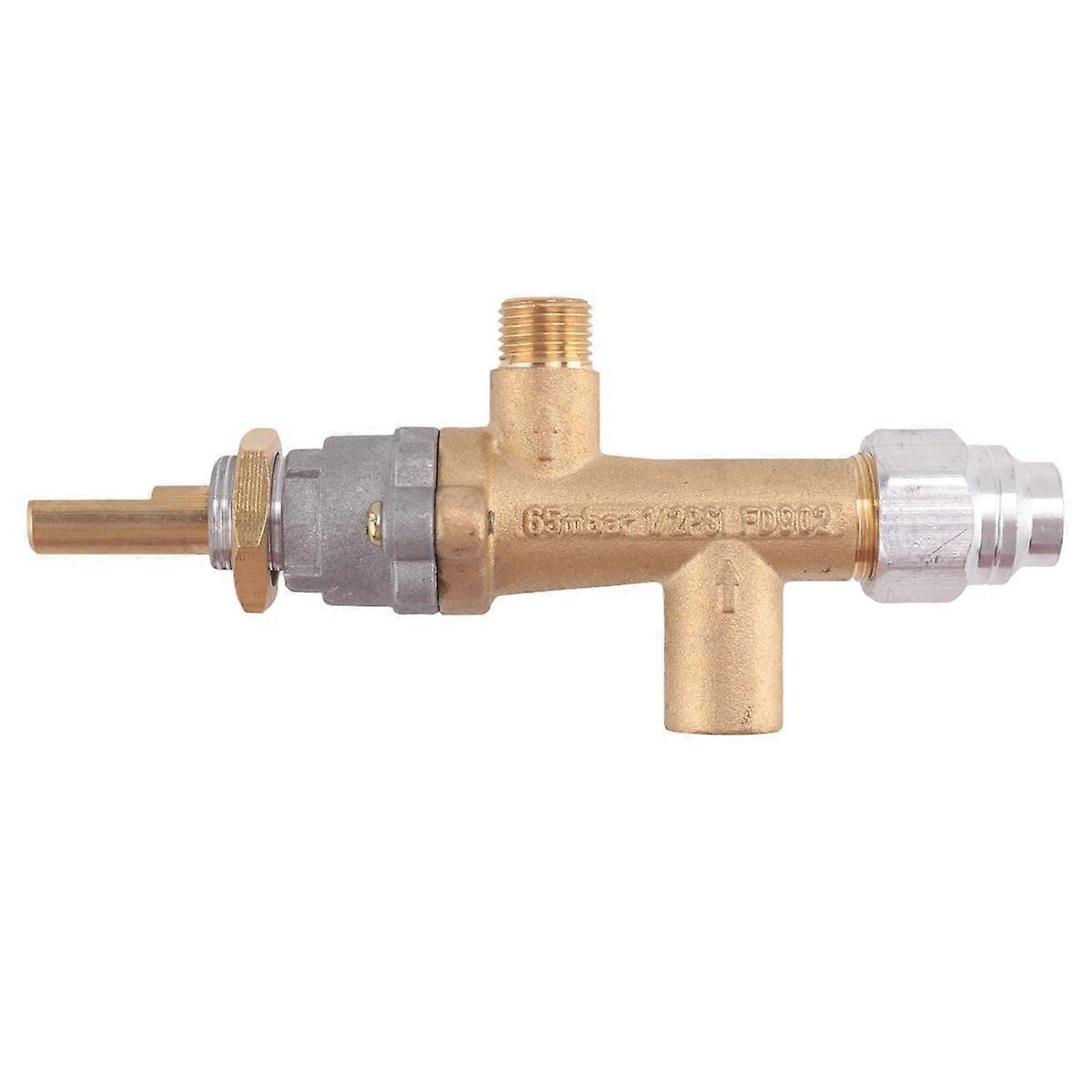 Brass Patio Heater Main Control Valve with Pilot Port Fit for Low Pressure Gas Patio Burner Connection