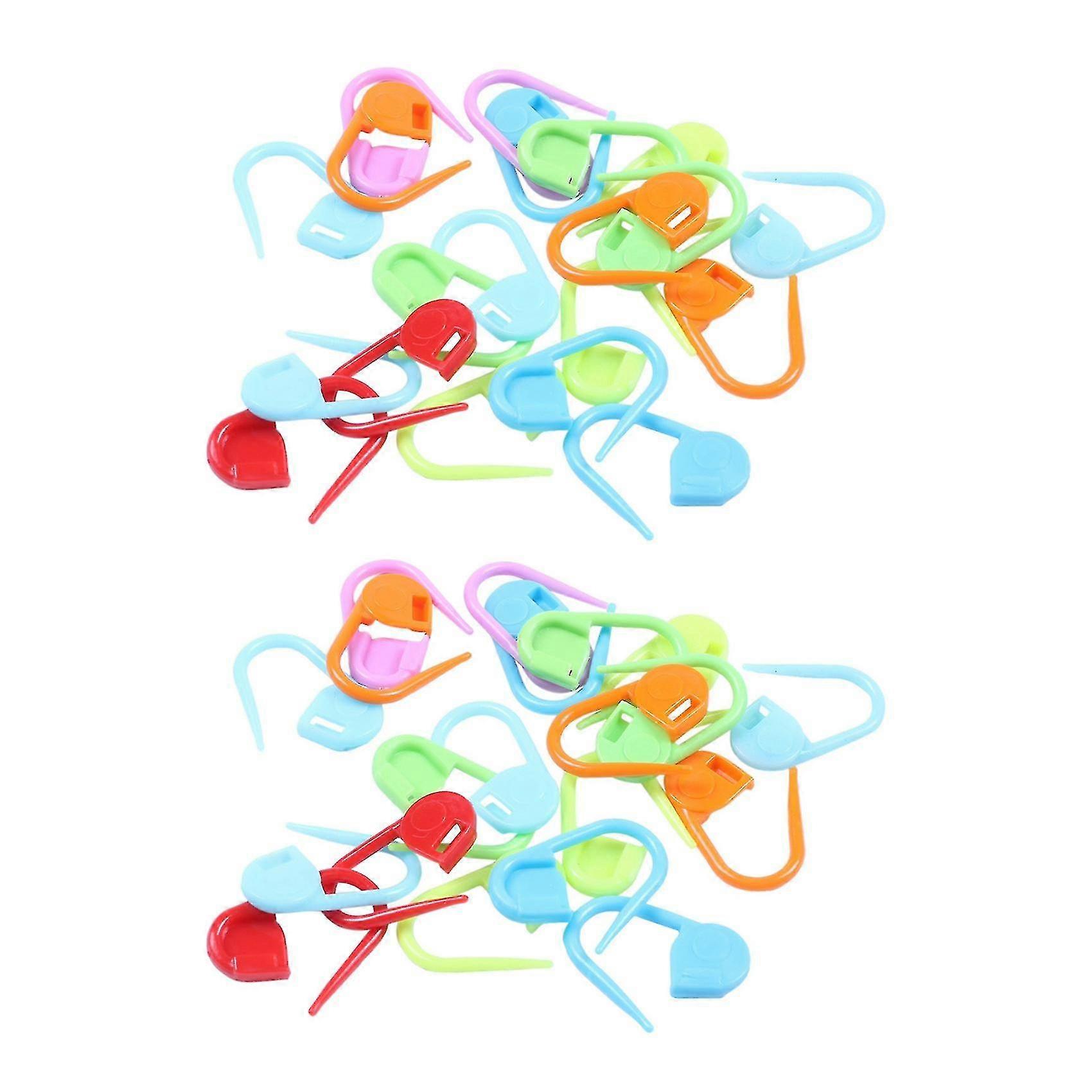 20 Pcs Color Knitting Stitch Mark Crochet Locking Tool Ring Holder