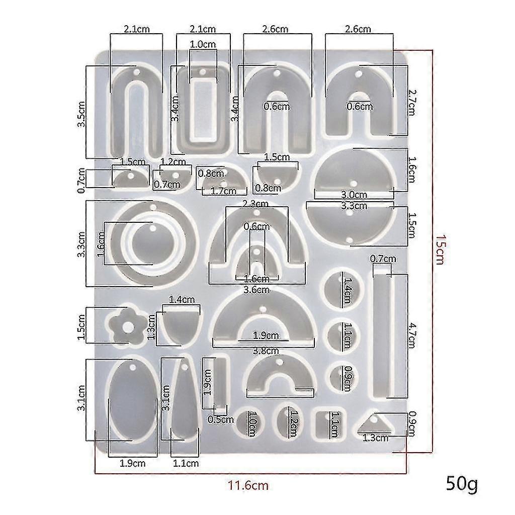 Diy Crafts Ear Studs Casting Mold Eardrops Dangler Uv Crystal Resin Epoxy Mold-fg
