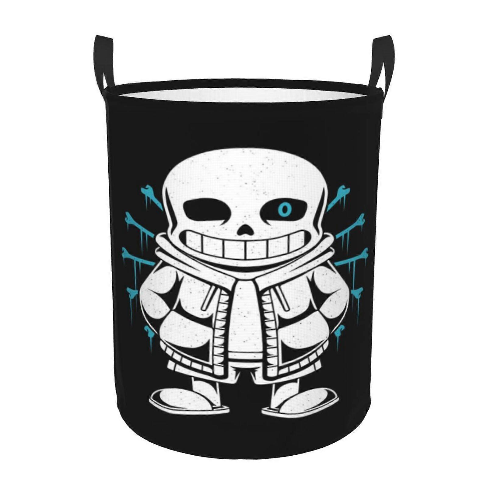 Undertale Sans 3D Grafische Vlam Wasmand Brand Flame Kleding Hamper Opslag Met Handvat-SYS29324