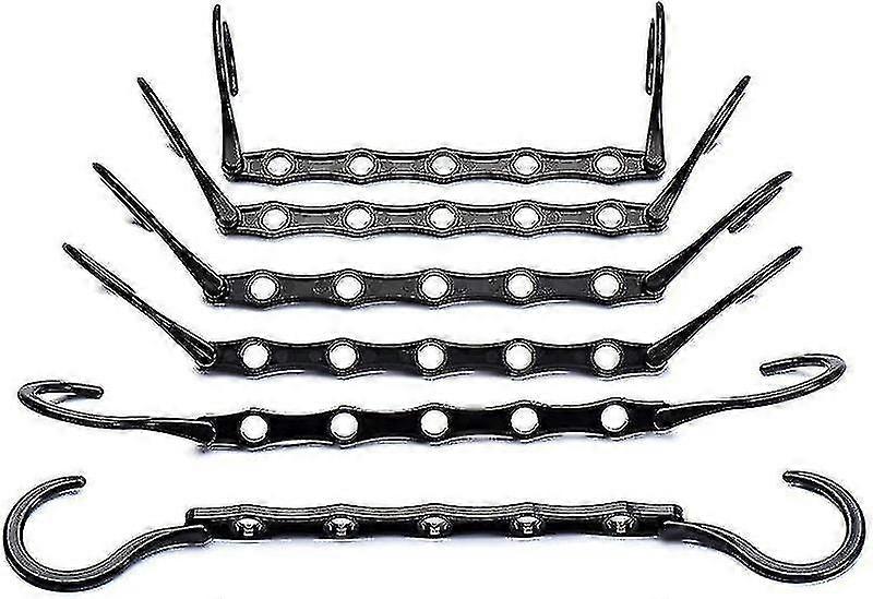 10pcs Windproof Five-hole Magic Hanger Multifunctional Plastic Hanger Foldable Rotating Five-in-one Hanger