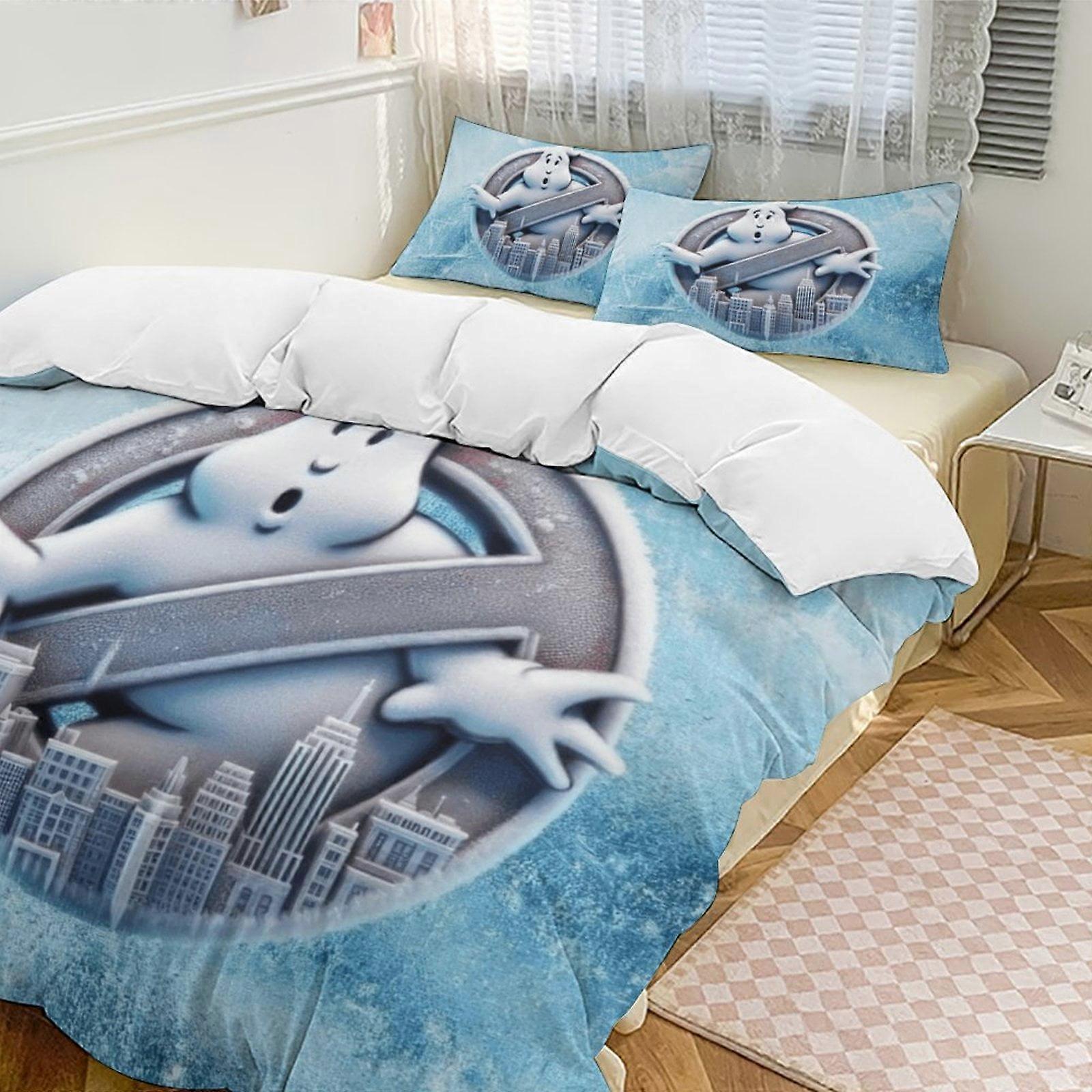 v7005 Lakan Sängkläder Frost GHOSTBUSTERS Täcke Set Soft 3 st Twin sängkläder Tjockare för hela säsongen, 1 täcke 2 Pillow Shams lakan