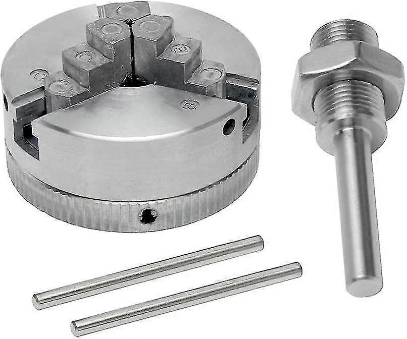 Three Jaw Chuck - Zinc Alloy Mini Lathe Three Jaw Chuck M12*1 Electric Hand Drill Chuck Connecting Rod Power Tool