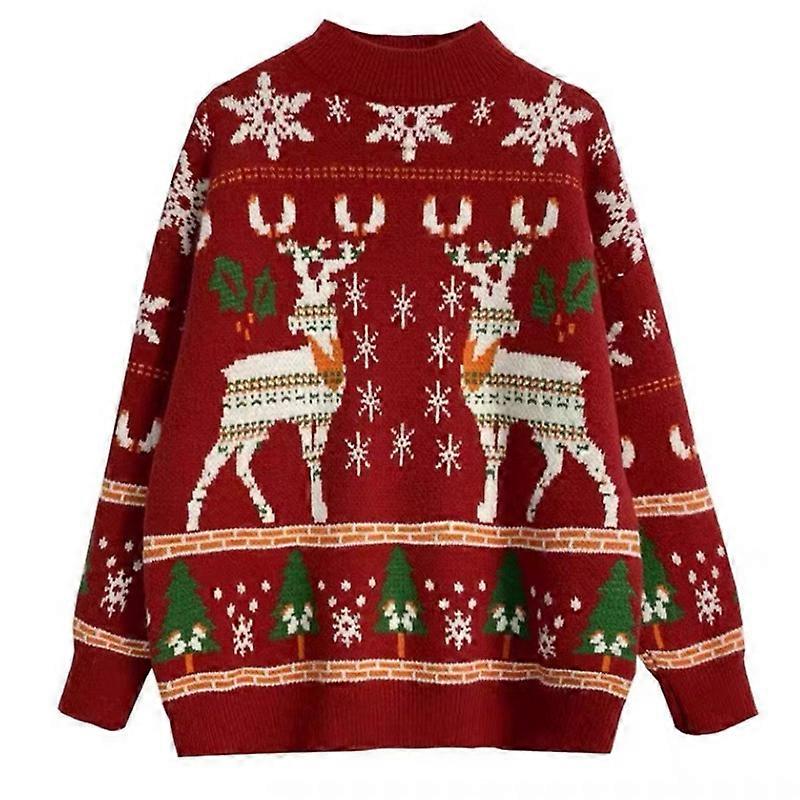 Women's Ugly Christmas Sweater Funny Cute Christmas Tree Snowflake