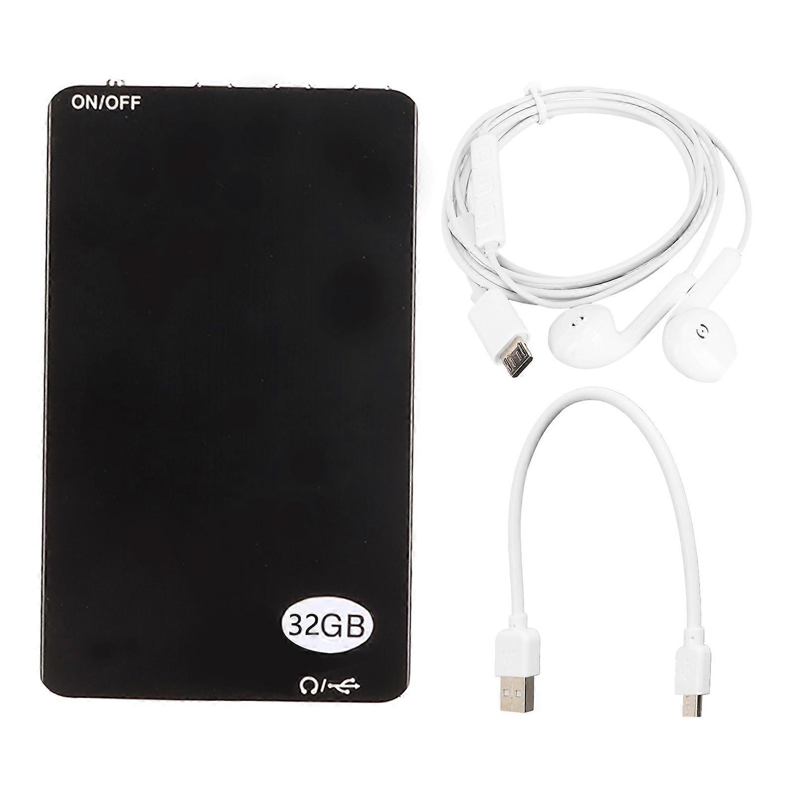 Digital Voice Recorder AI Intelligent HD Noise Reduction Voice Activated Recorder MP3 Recorder for Meeting Lecture Neutral English, Black 32GB