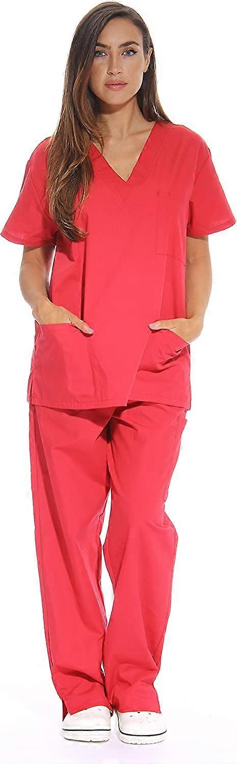 Peeling Sets Pocket Medical Scrubs pour femmes (col en V avec pantalon cargo)