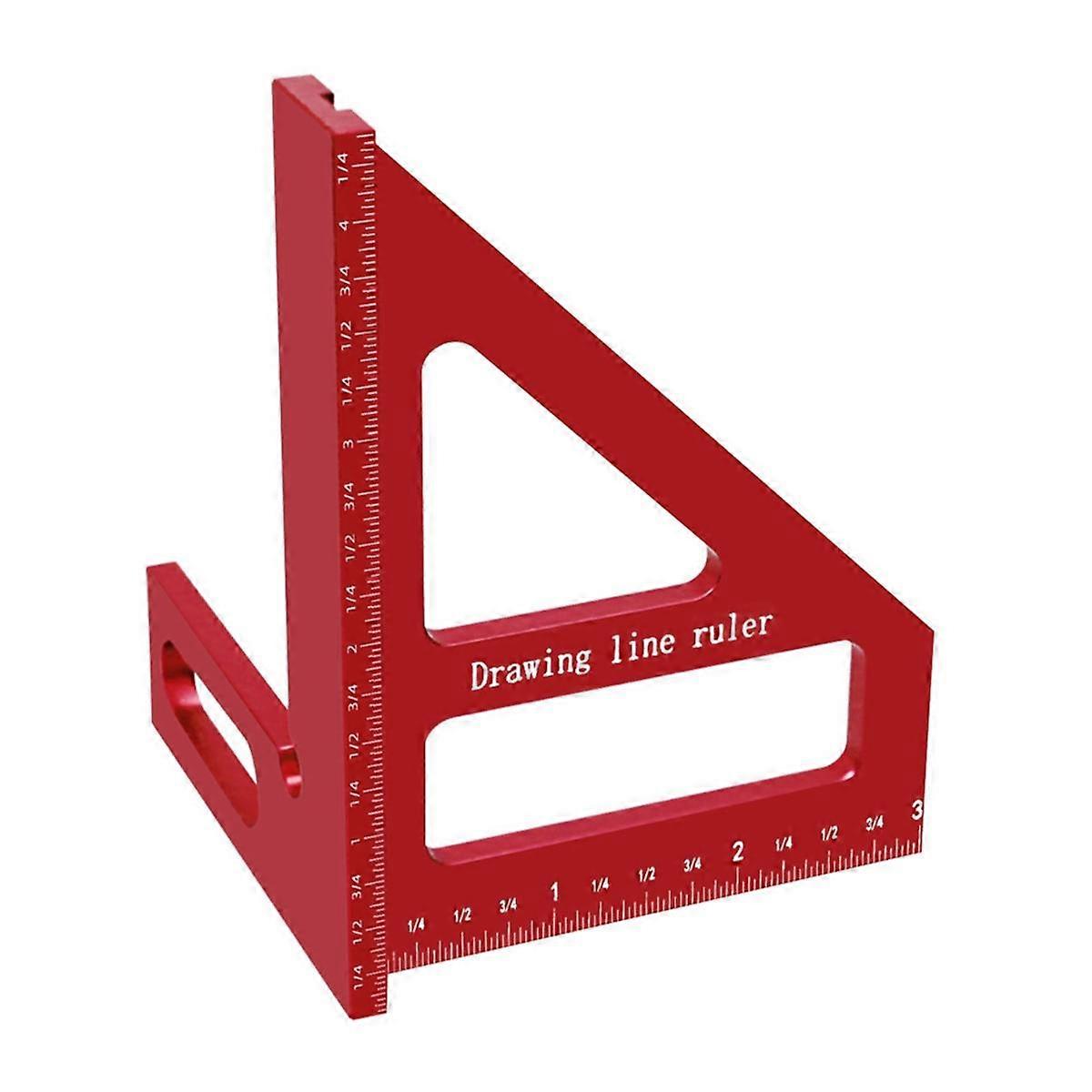 Carpenter Square Aluminum Miter Triangle Ruler Precision Hole Scriber Woodworking Square Protractor
