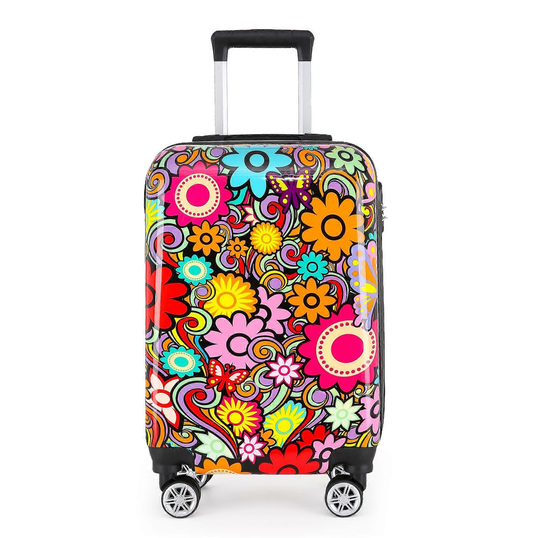 Hardside Shell Koffer Set Print Gepäck Leichte Handgepäck Reisetasche