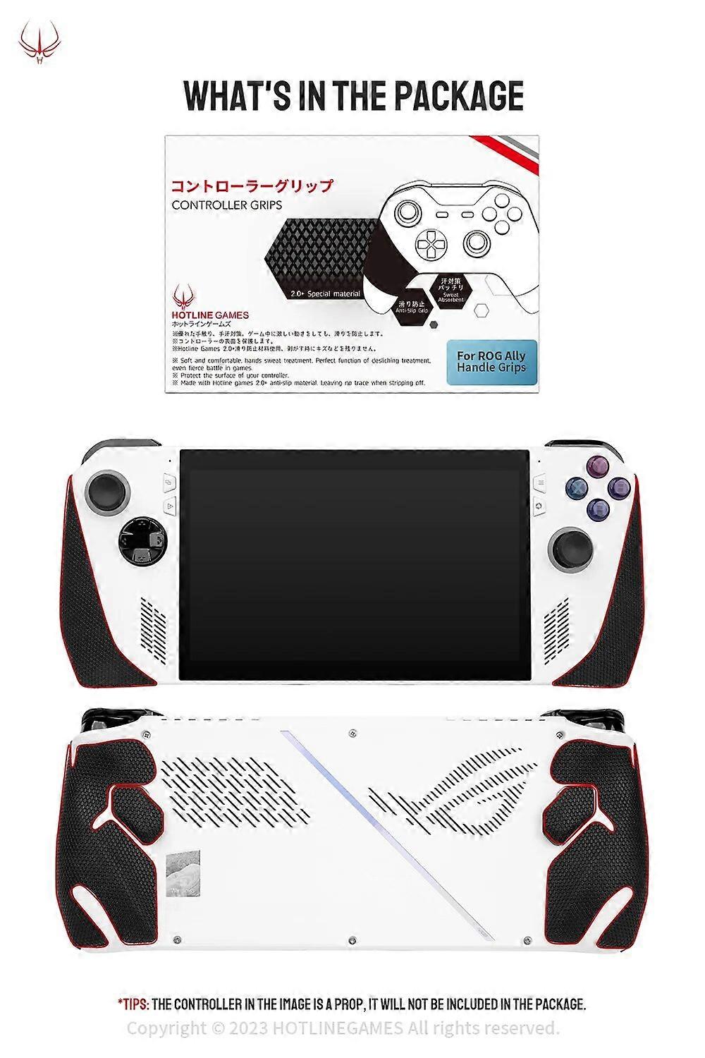HOTLINE GAMES 2.0 PLUS Controller Grip Tape Compatible with ASUS Rog Ally Handle Grips,Non-slip,Sweat-Absorbent(Classic Version)
