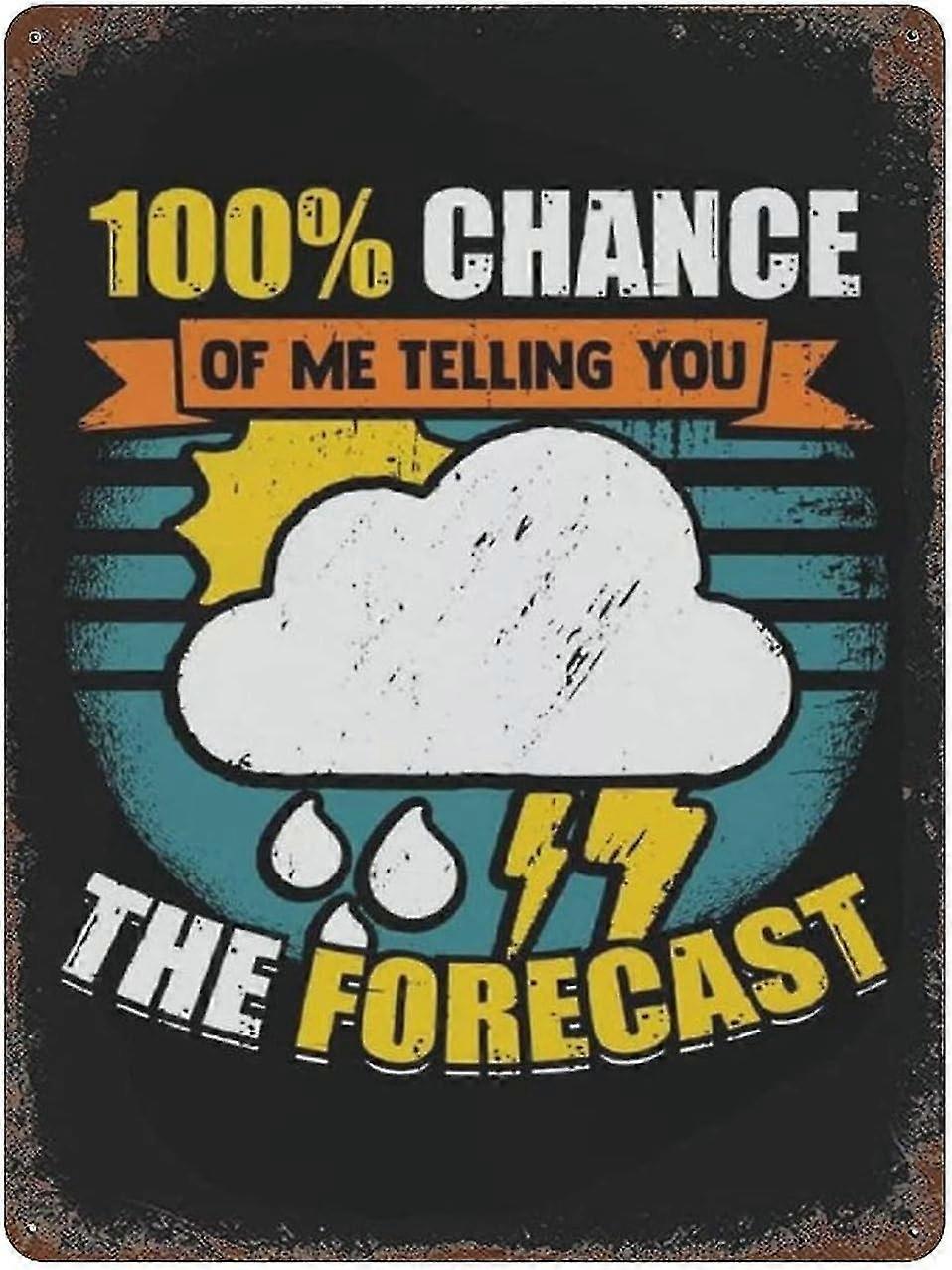 Placa de Lata de Metal Decoração de Meteorologia Meteorologista 8x12 Polegadas OU 12x16 Polegadas Modo 2059