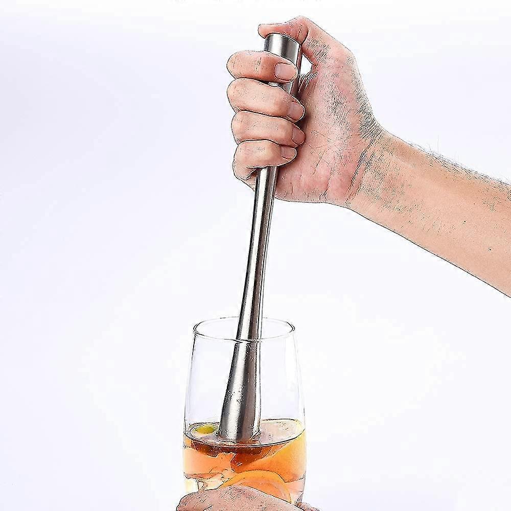 Stainless Steel Longer Cocktail Muddler Professionally Made Bartender Blender Bar Tools