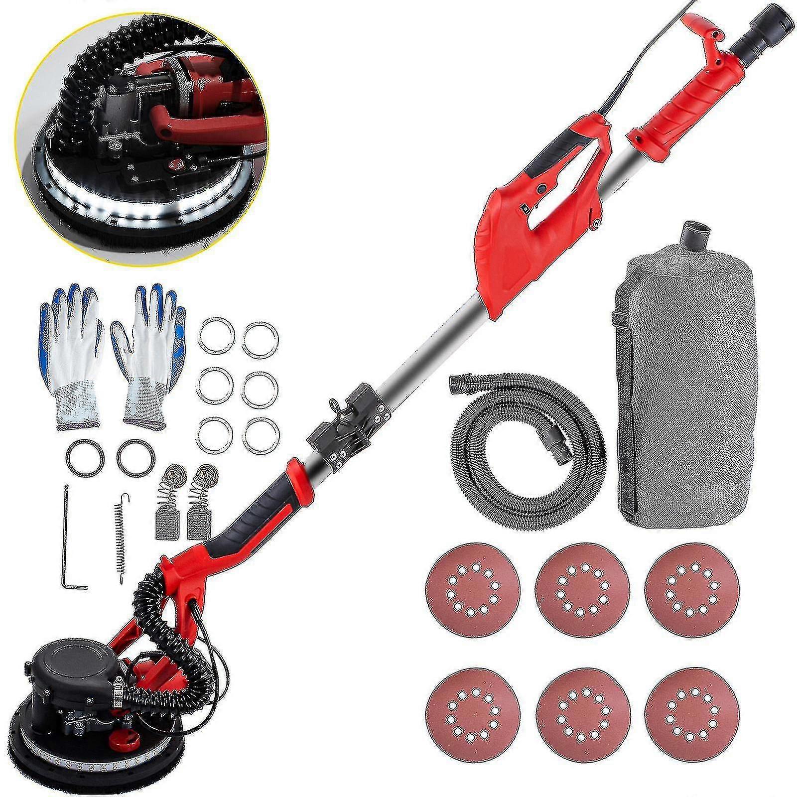 Levigatrice elettrica per cartongesso pieghevole con sacchetto sottovuoto a striscia leggera Levigatrice a disco 750w