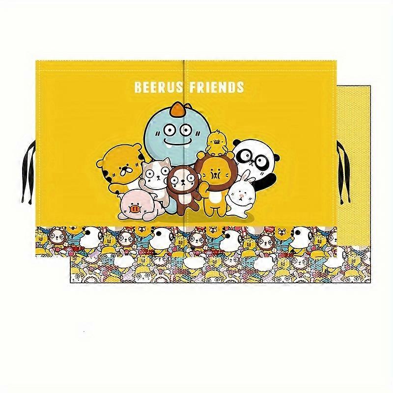 Car Window Thickened Curtain, Magnetic Double Car Side Window Visor, Full And Semi-block Cute Pattern Heat/UV Protection Car Curtain