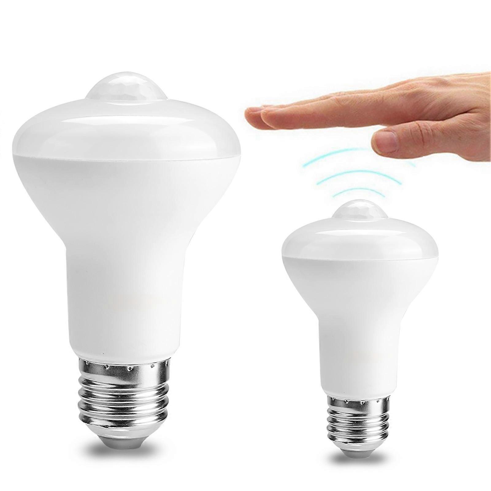 7W E27 LED Light Bulb with Infrared Human Body Sensor for Corridor Warm White