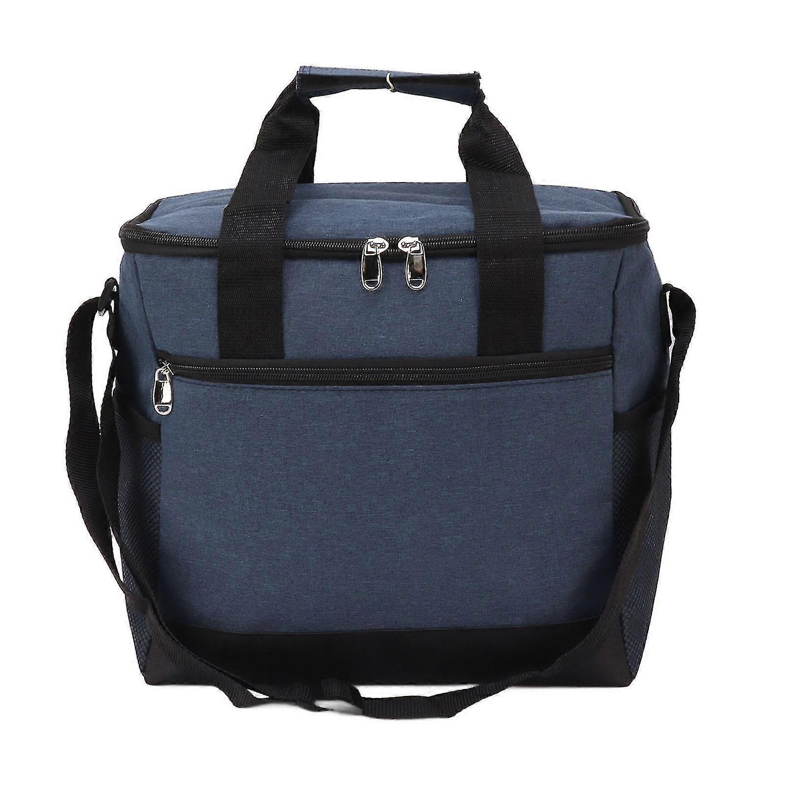 Collapsible Cooler Bag 15l Large Capcity Insulated Leakproof Heat Preservation Food Bag For Beach Picnics Camping Barbecues Black