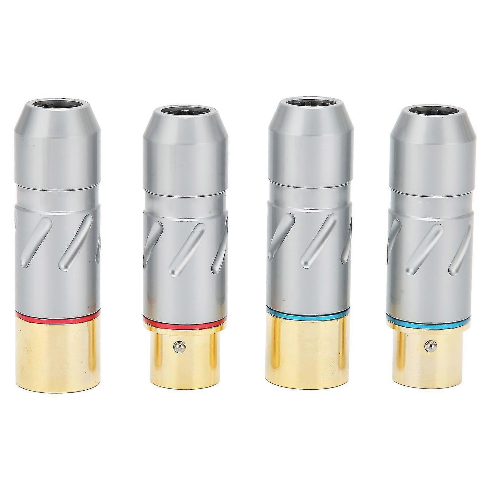 XLR Microphone Cable Plug - 3-Core, Pure Copper, 24K Gold Plating