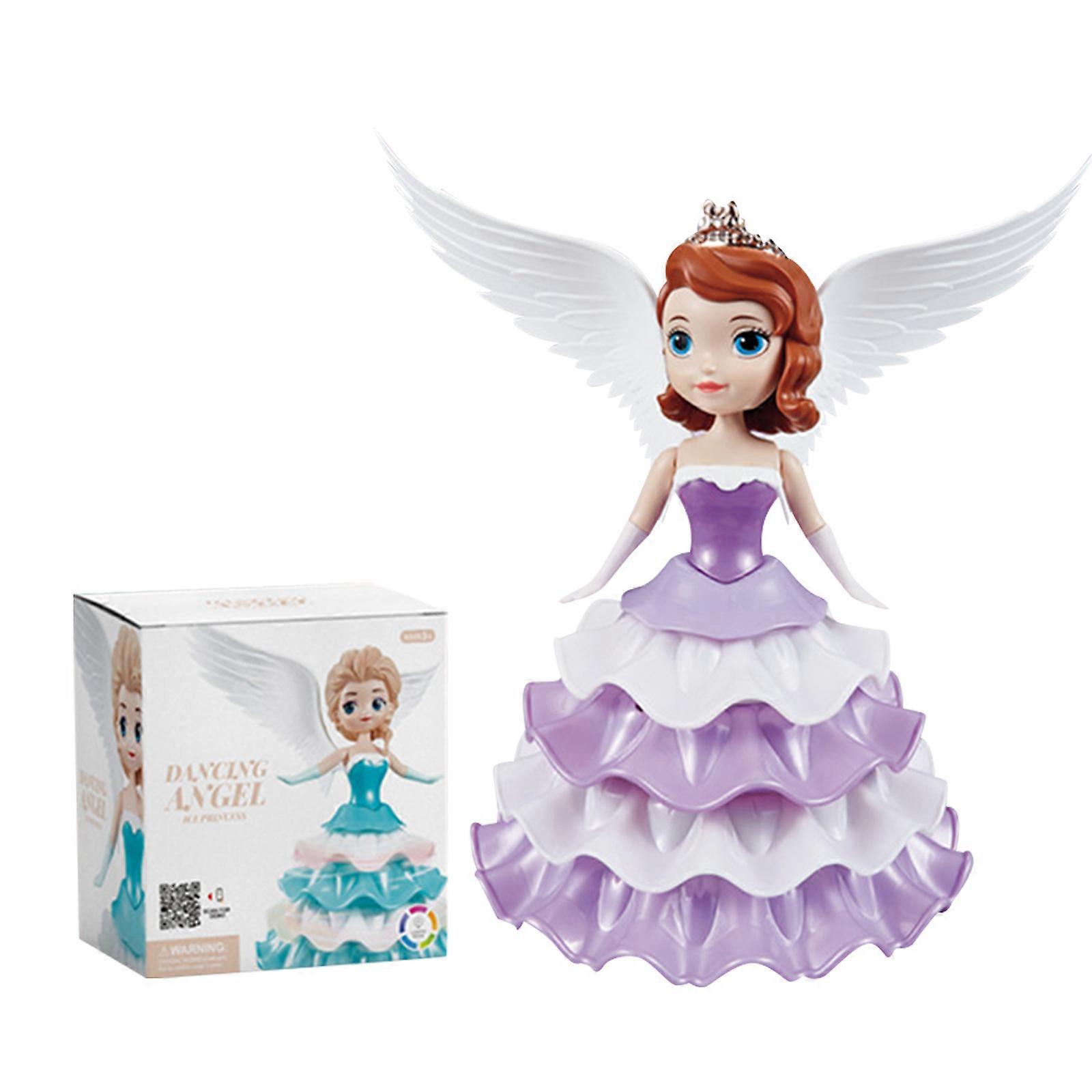 Dancing Princess Interactive Spin Robot Toys for Little Girls with Colorful Flashing Lights & Music