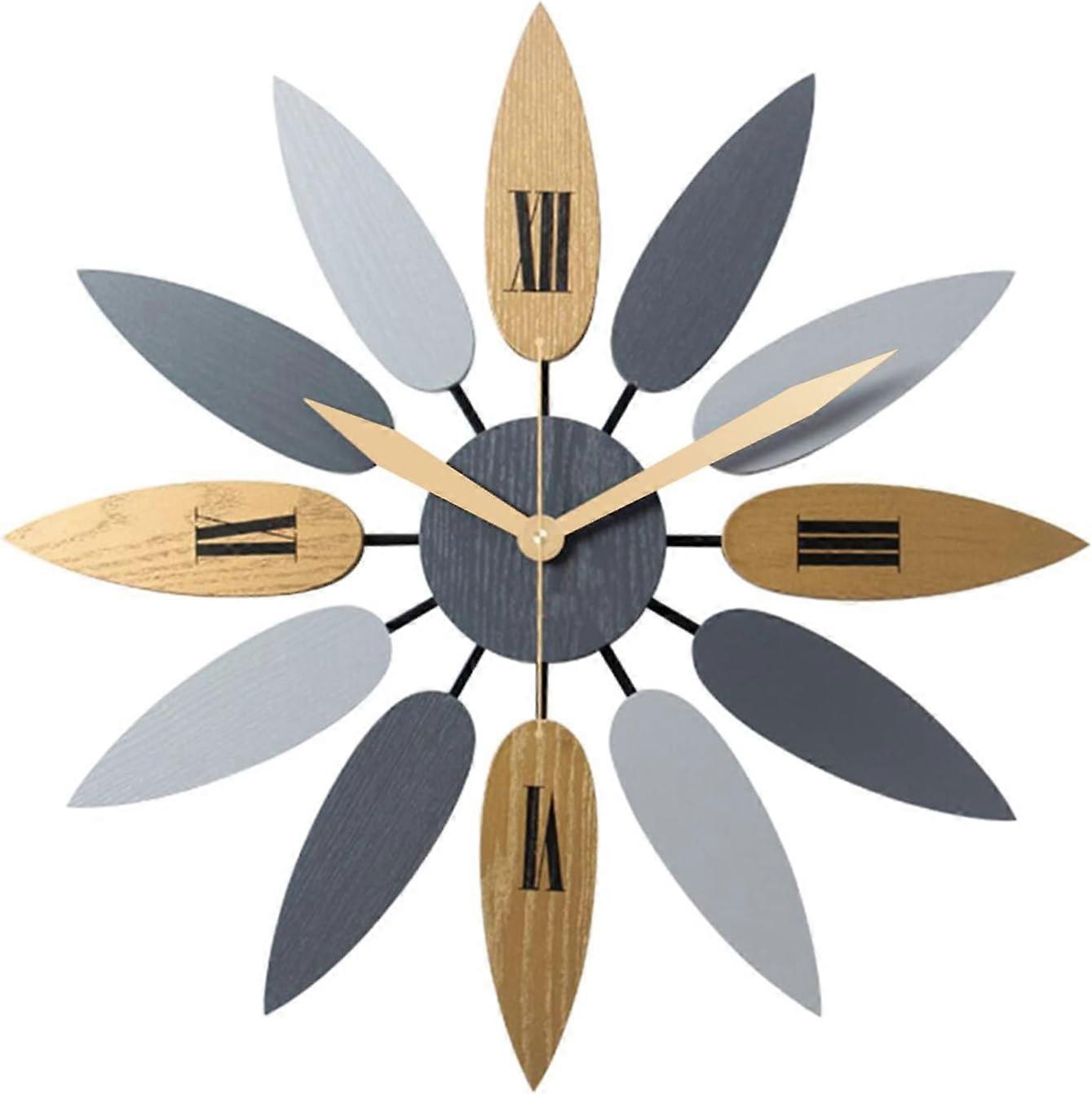 Wall Clock,Modern Design Giant Wall Clock,52cm Leaf Shaped Wall Clock