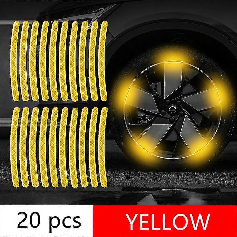 Car Reflective Color Laser Luminous Wheel Stickers Anti-collision Stickers Personalized Creative Motorcycle Electric Car Sticker