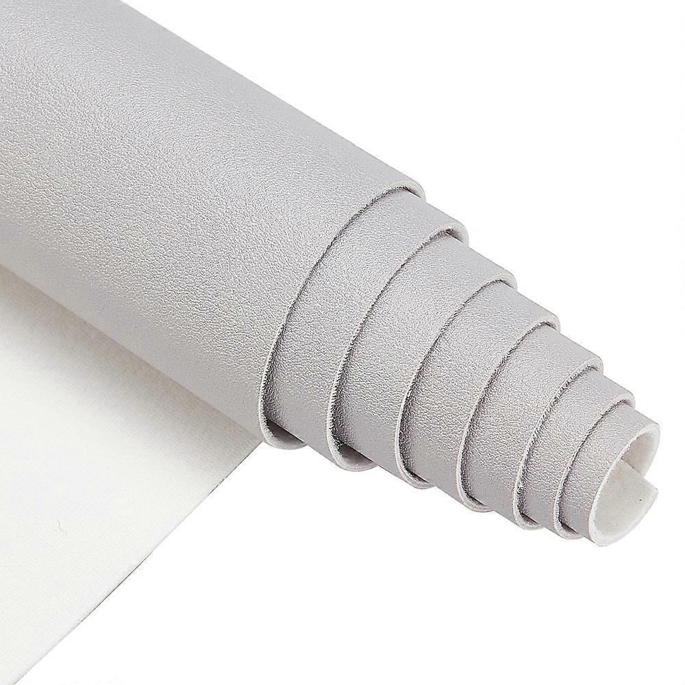 Imitert lærstoff for plaggtilbehør grå 135x30x0,12cm