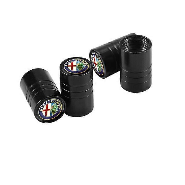 4PCS Metal Alloy Car Wheel Tire Valve Stem Caps For Alfa Romeo 159 Giulietta 147 Mito Giulia 156 166 GT Stelvio Tonale shry