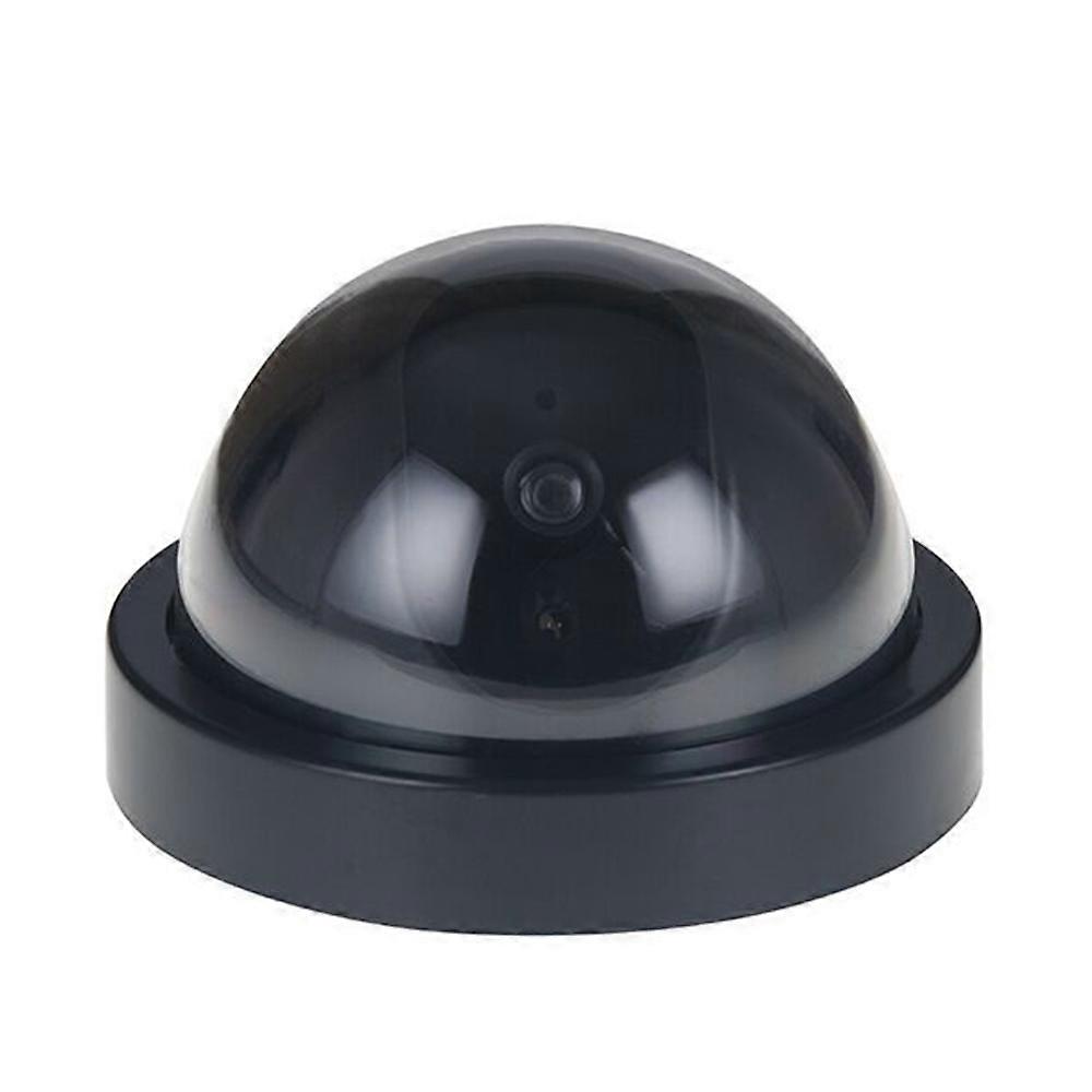 Faux dummy Security Camera Simulation Hemisphere Dome Realistic Looking Simulated Cameras with Flashing LED Light for Indoor Outdoor (en français)