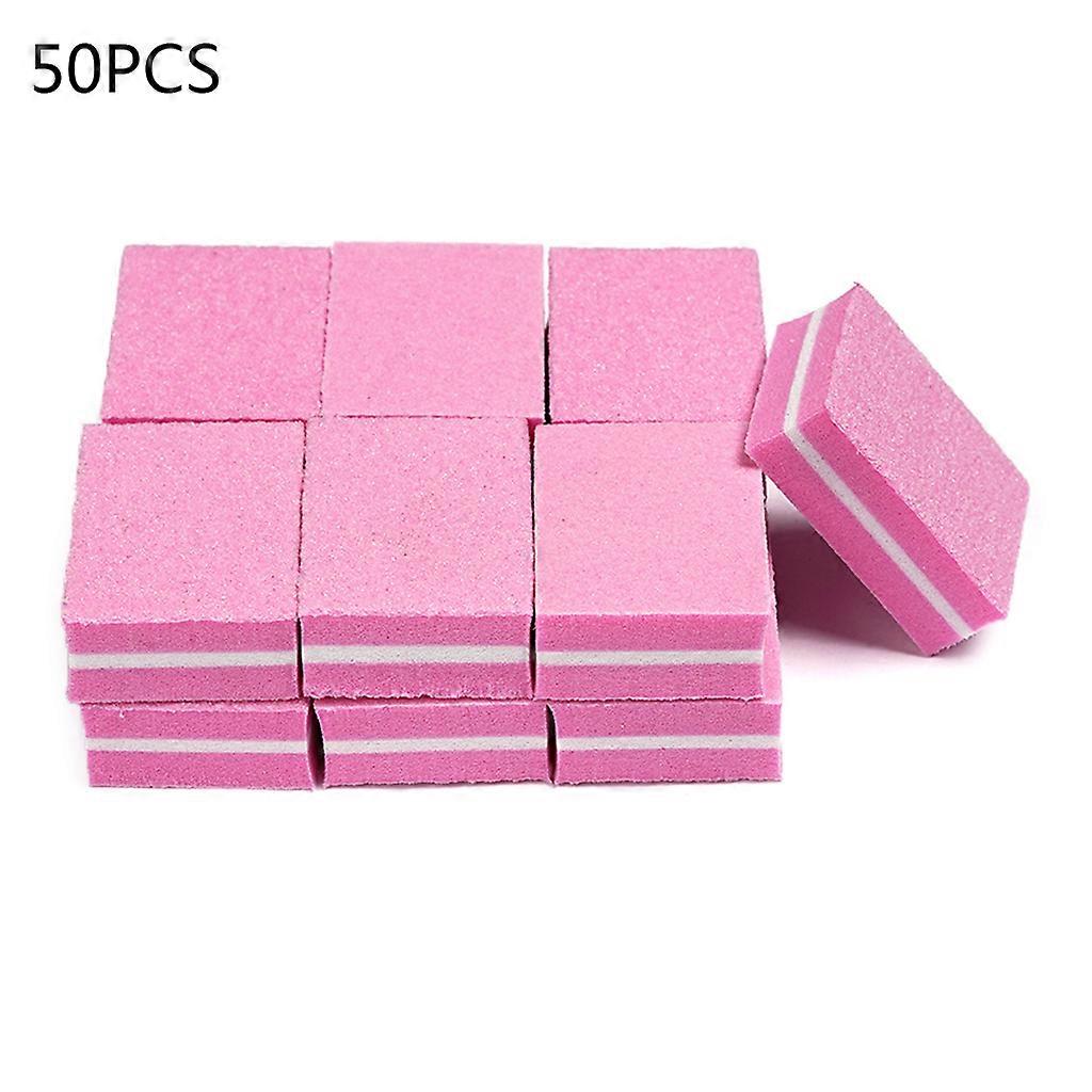 50pcs Double-sided Mini Nail File Blocks Colorful Nails Polish Sanding Buffer
