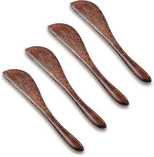 Wooden butter spreader (4 packs), essential tableware for breakfast, knife, jam, cheese, sandwich