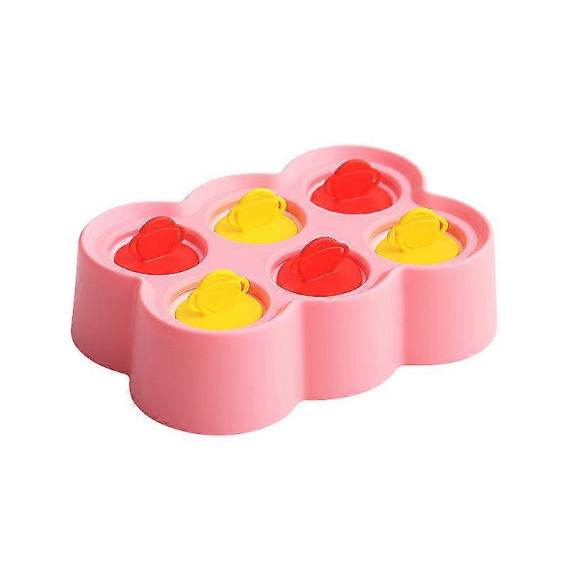 Rose-6 Compartment Rectangular Mini Lollipop Popsicle Mold Food Grade Plastic