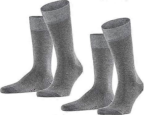 2-PackGreyMen's Thin Reinforced Cotton Socks Without Pattern For Winter Or Summer 2 Pairs Pack