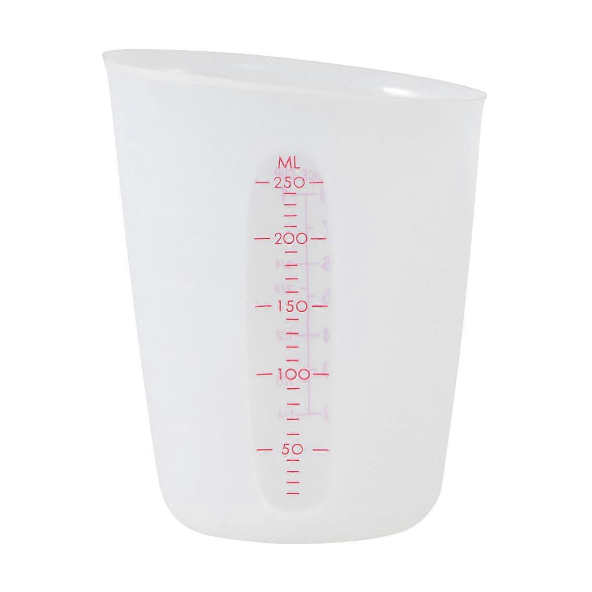 Silicone Measuring Cup Visible Semi-transparent Measuring Cup Scale Measuring Cup (250ML)