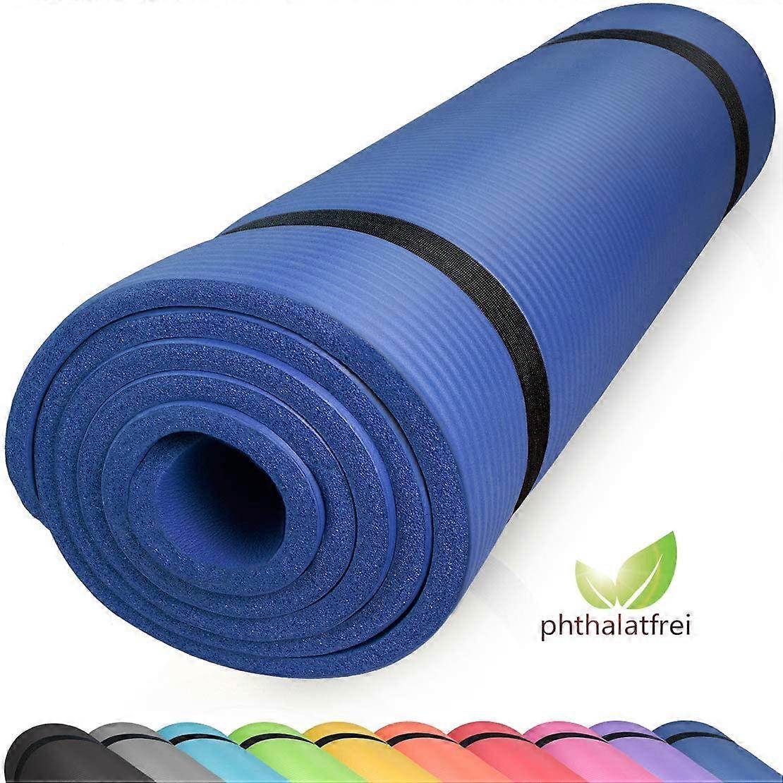 Tappetino Da Yoga Blu In PVC Spesso 6 MM MATCHU SPORTS - Foto 6