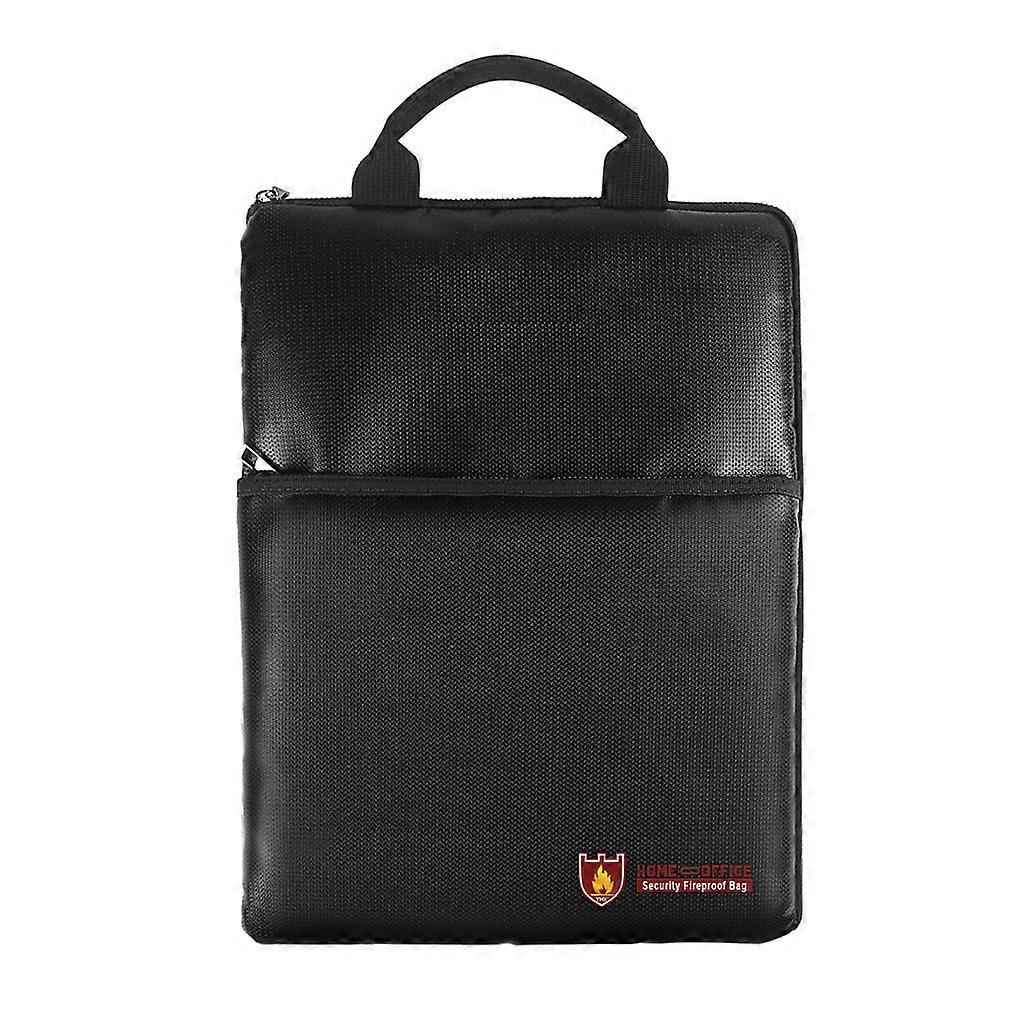 Fireproof Document File Bag Large Capacity Handbag Organizer Holder Safe Storage