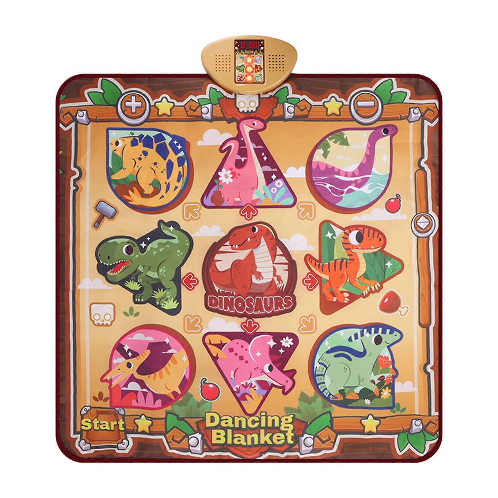 2023 Dance Mat for Kids Gift Non-Slip Electronic Dance Pad with LED Lights Music 7 Game Modes 10 Built-in Music