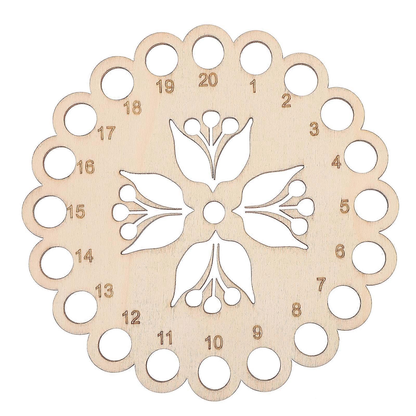 1Pc Embroidery Floss Organizer Hollow Home Threading Plate Wooden Thread Holder
