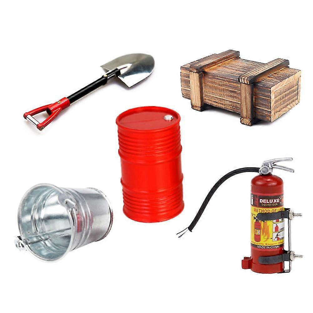 5pcs Rc Car Accessory Simulation Crawler Decoration Set Ornament Scene