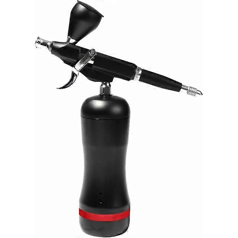 Aérographe portable avec kit de compresseur Auto Start & Stop Air Brush 0.3mm 7cc Gravity Feed Mini Airbrush Portable Rechargeable
