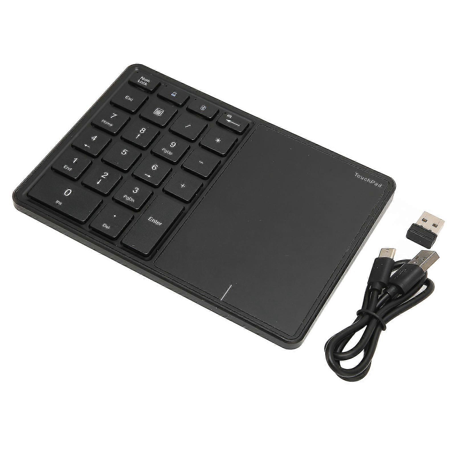 Wireless Numeric Keypad 22 Keys Ergonomic Design Dual Mode with Touchpad 2.4G Wireless