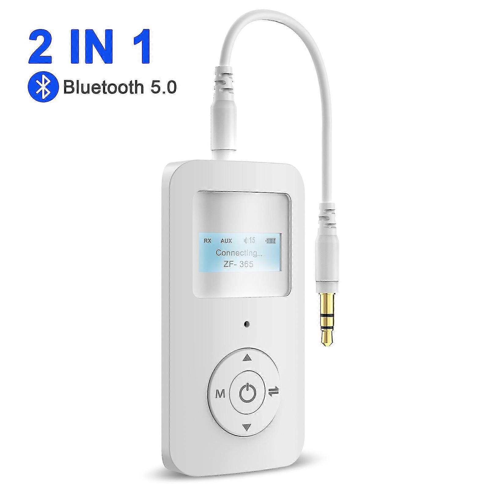 2-in-1 Lcd Bluetooth Adapter 5.0 Usb Aux Transmitter Bluetooth Receiver