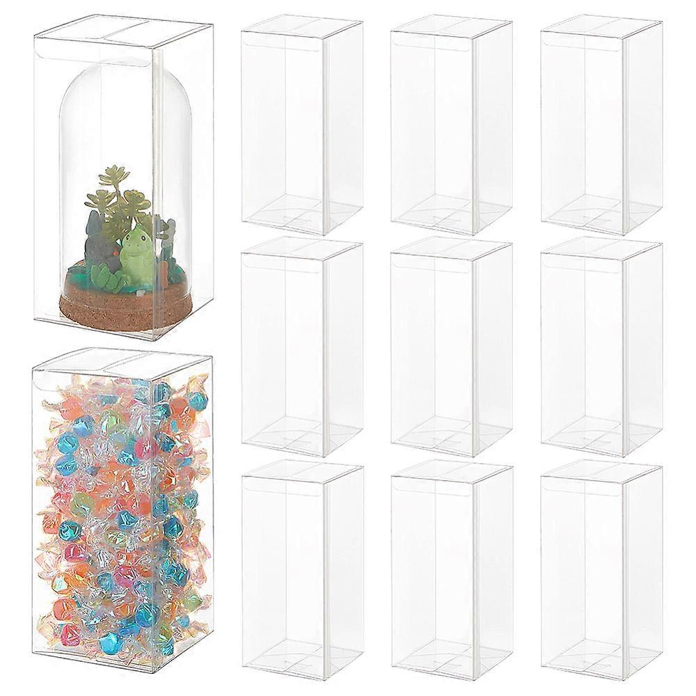 Transparent Plastic PVC Box Gift Packaging Waterproof Folding Box Rectangle 8x8x18cm