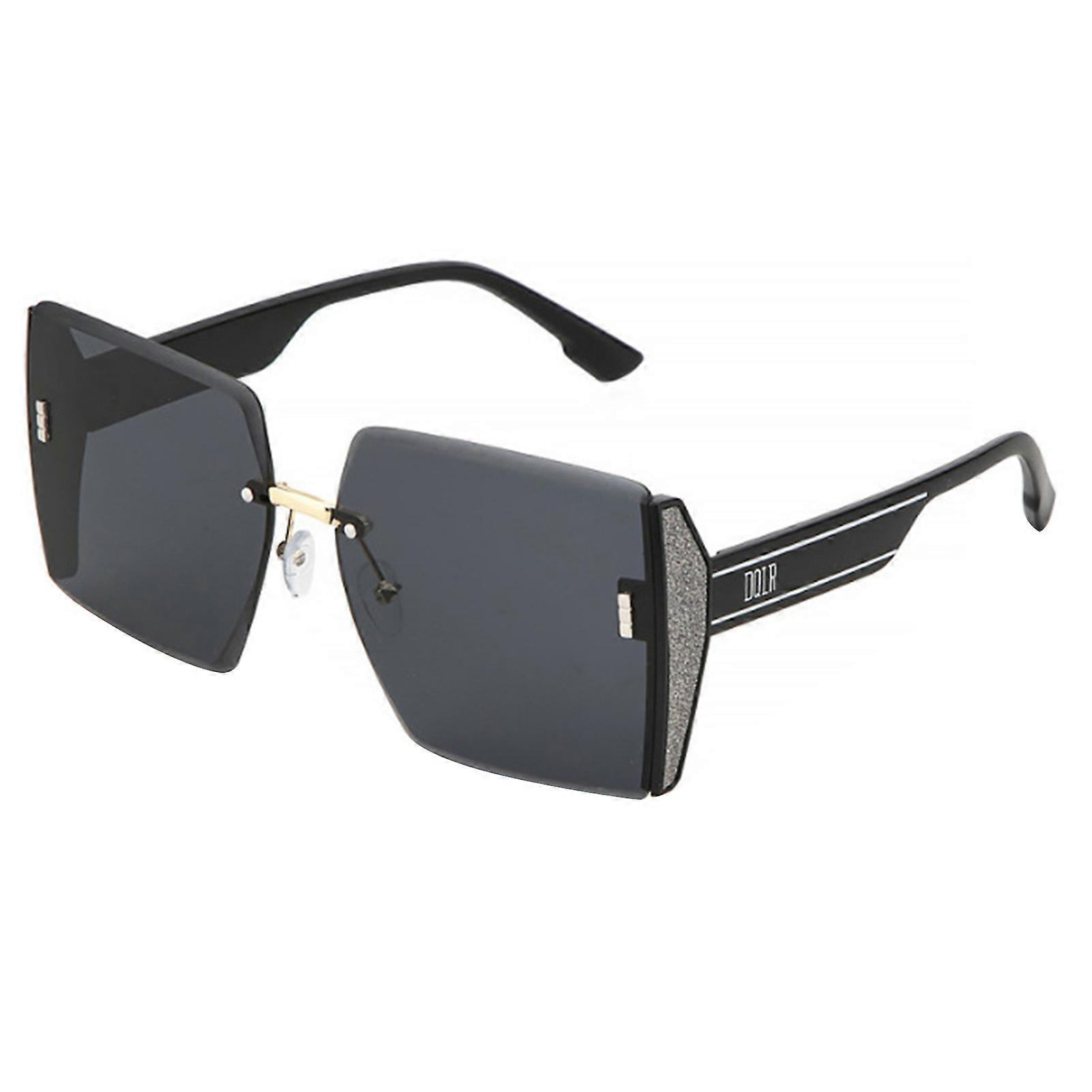 Women Sunglasses Rectangle Shape Frame Cool Style No Rim Smooth Anti-UV Block Sunlight Vacation Beach Spectacles Outdoor Eyewear