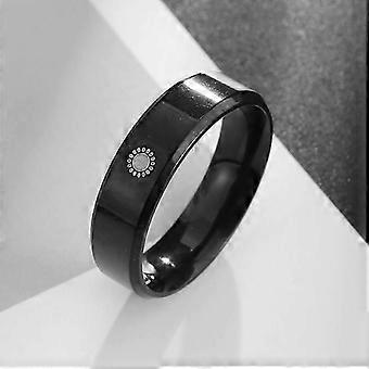 Neu Punk Sonnenaufgang Dämmerung Ring Männer S Casual Schmuck AL19208-Schwarz-Sonne- 11