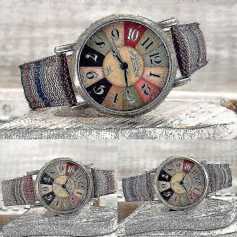 Watches For Women With Multicolour Rainbow Pattern C