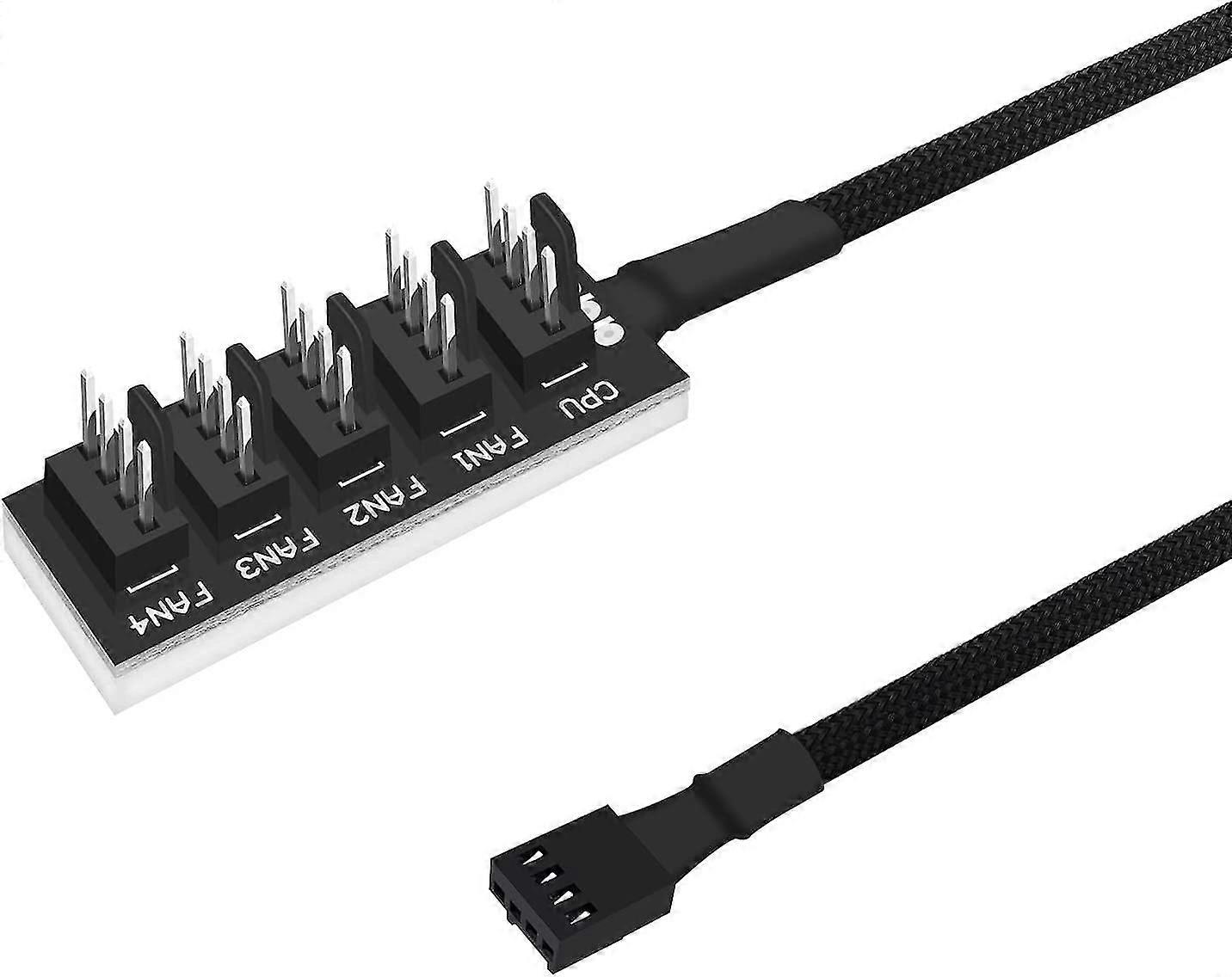 Pwm Fan Hub, Fan Power Supply Cable Splitter 4 Pin,0743