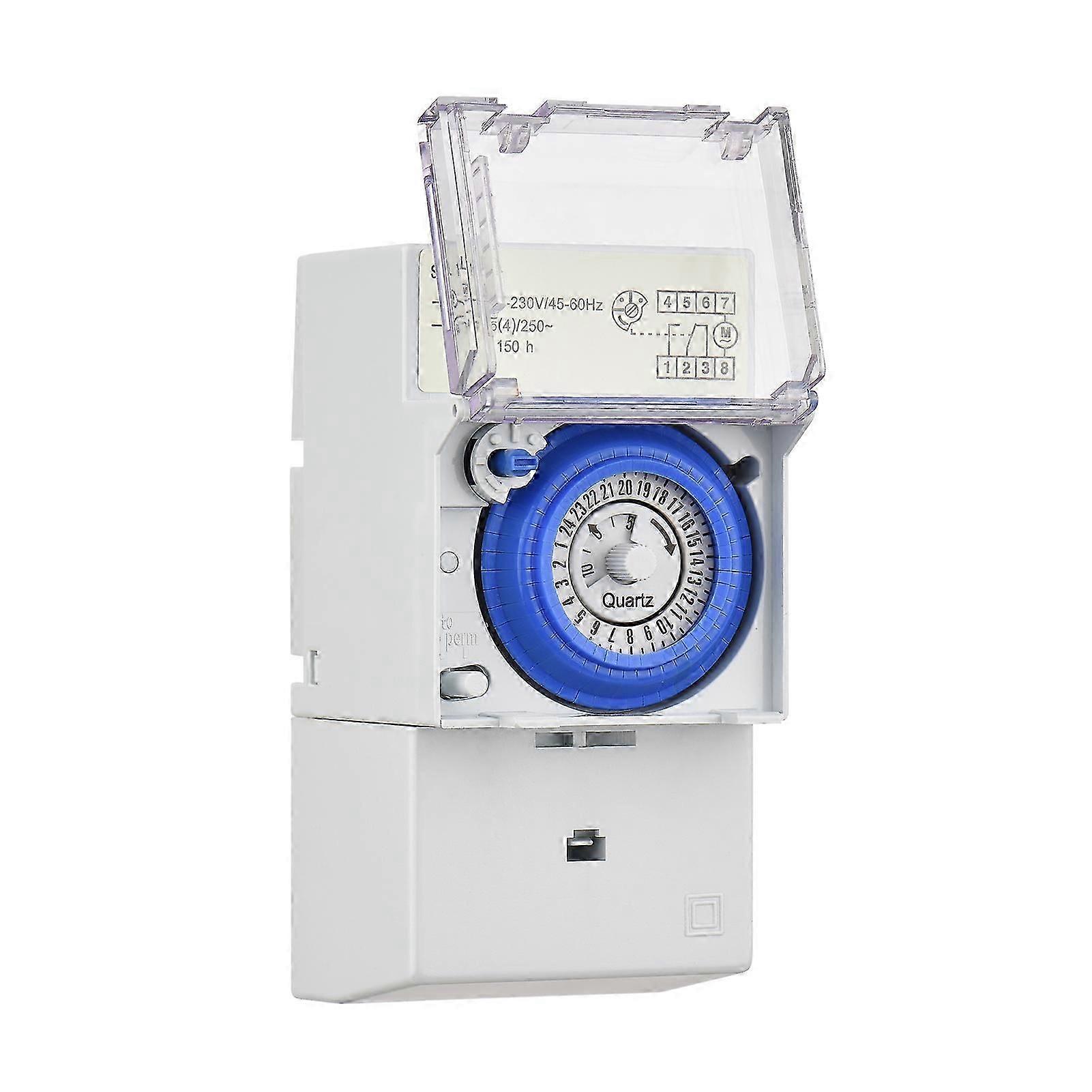 Mechanical 24 Hours Timer Switch AC 220-240V 15 Minutes Interval 96 ...