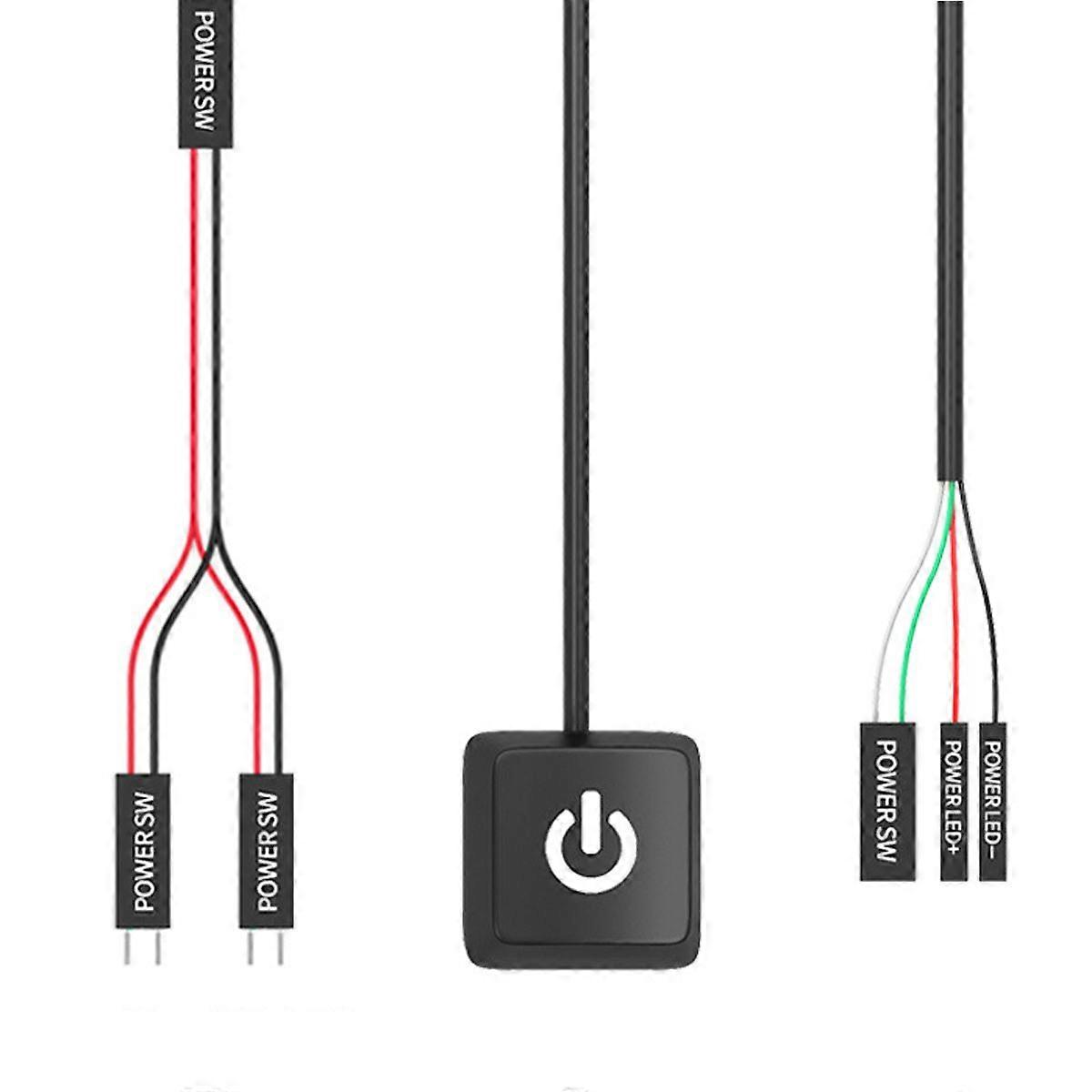 PC Power Button Extension External Flexibility PC Power Switch Power Supply Control Adapter Cable Computer Host Button