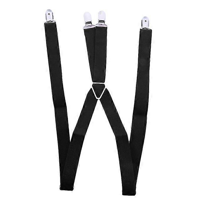 4 Clip Solid Color Straps Clip Men's Trouser Straps Women's Suspenders Performance Straps Dance Trouser Straps
