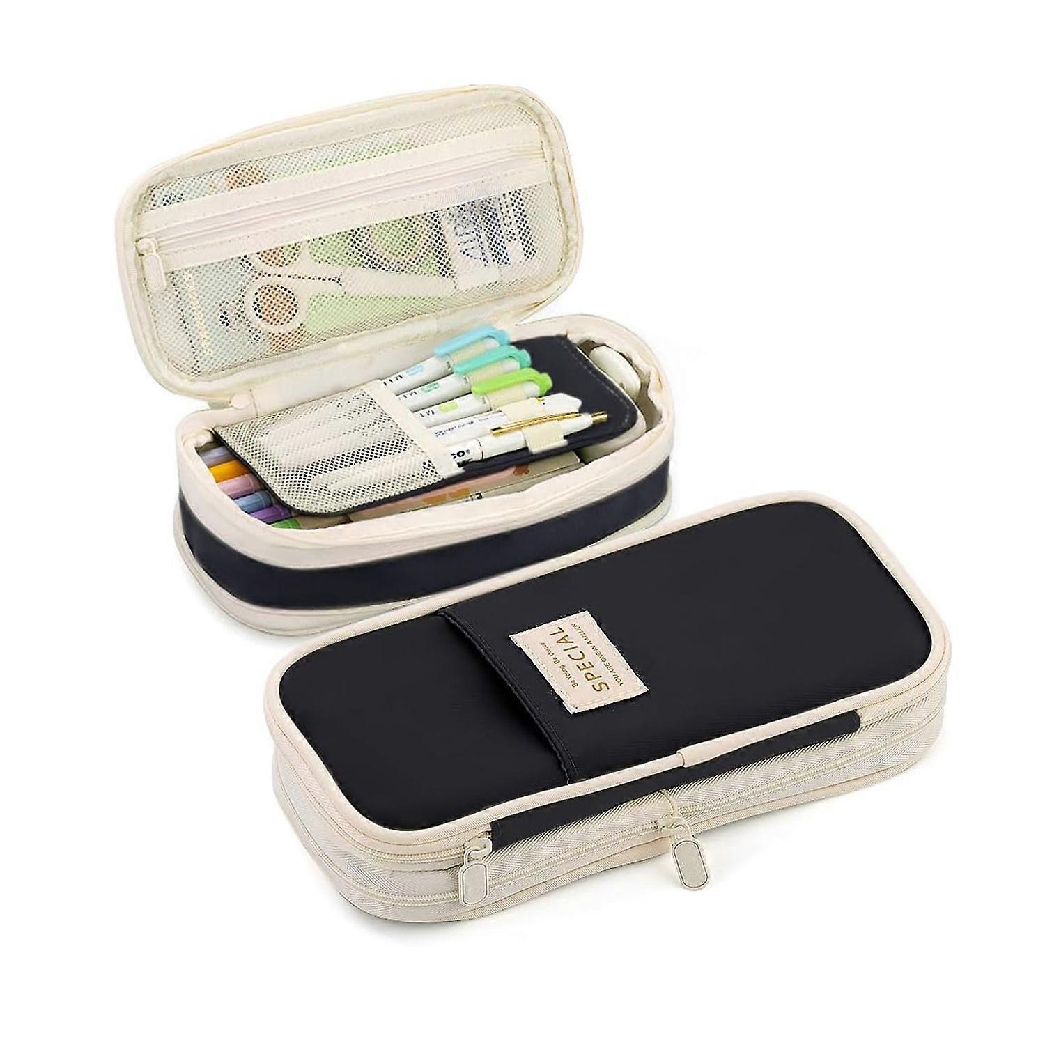 Perfect School Supplies Pencil Case, Black Canvas