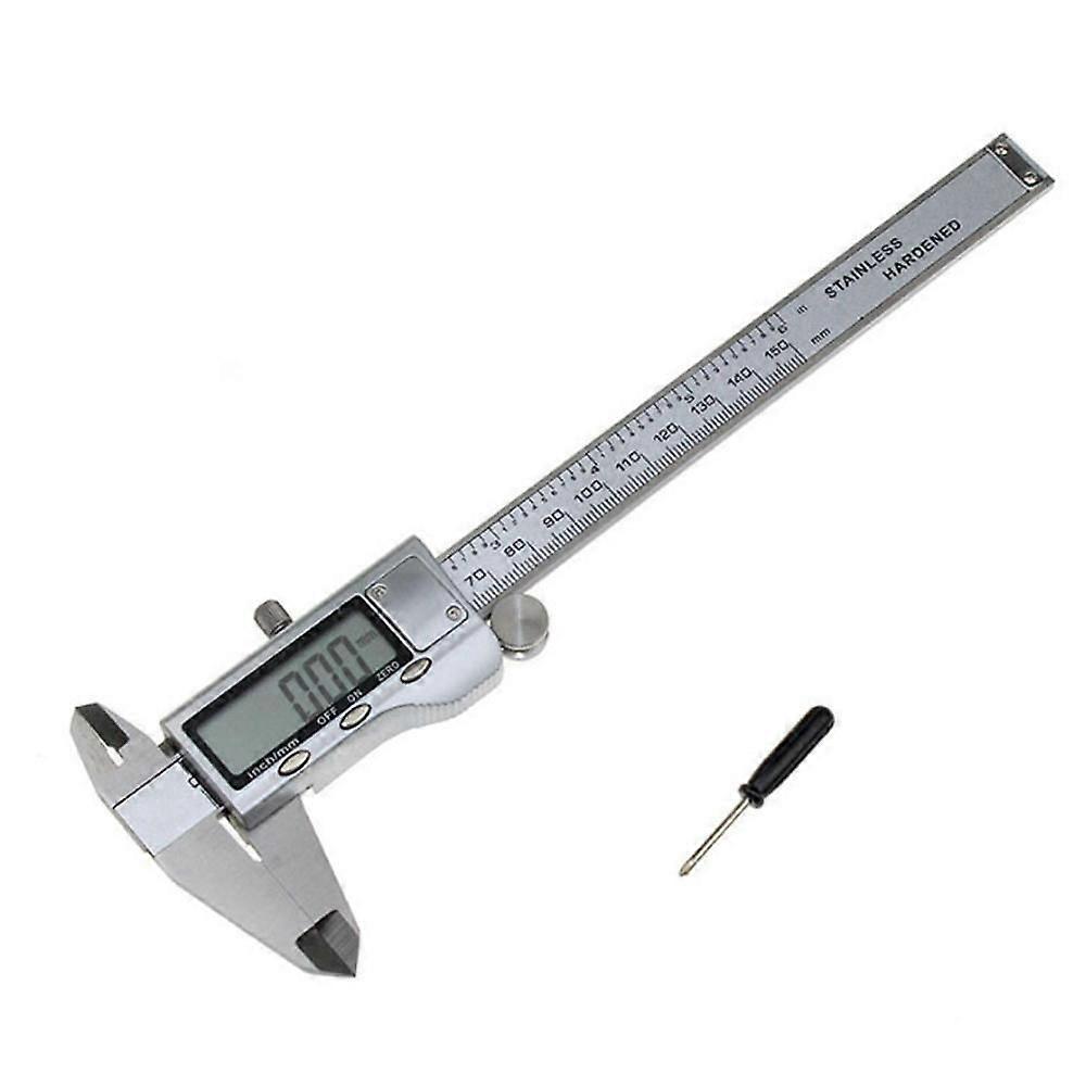 Electronic digital caliper, inch and millimeter conversion, LCD screen display 0-6 inch caliper measuring tool, automatic closing, applicable to DIY/j